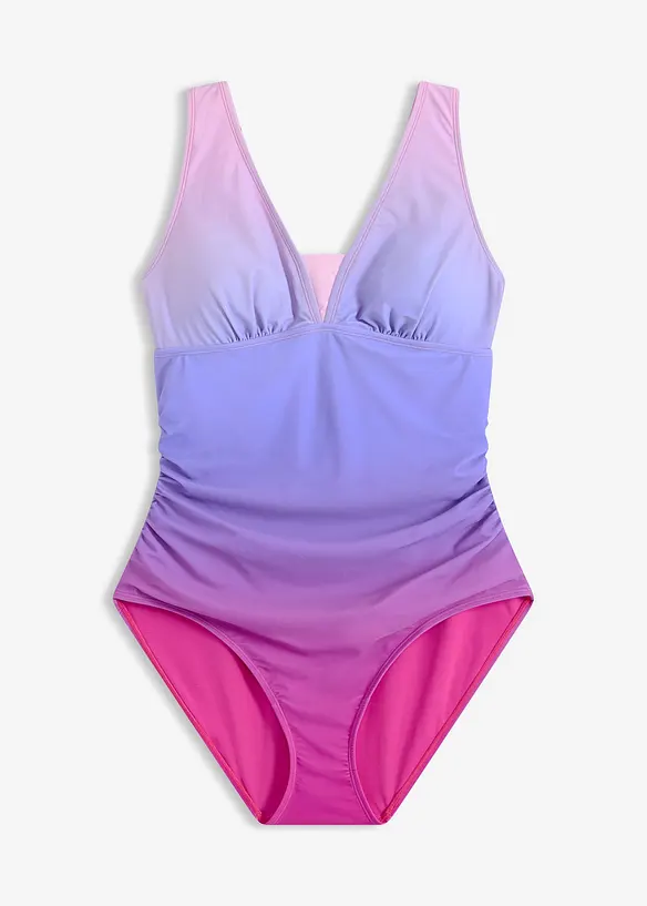 Costume intero con arricciatura ed effetto modellante medio, bonprix