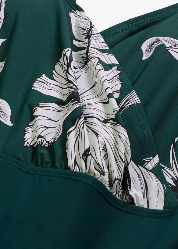 Costume intero con scollatura a V ed effetto modellante leggero, bonprix