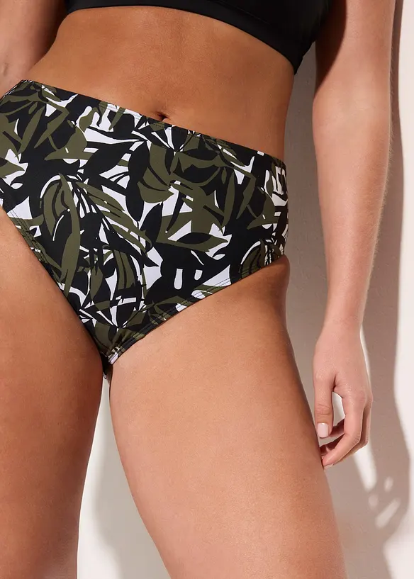 Slip per bikini a vita alta con effetto modellante leggero (pacco da 2), bonprix