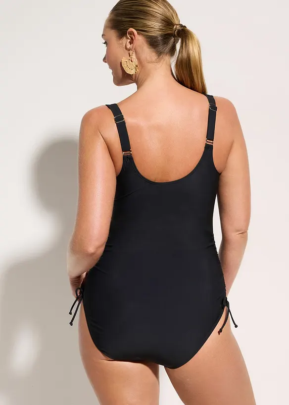 Costume intero con laccetti ed effetto modellante leggero, bonprix