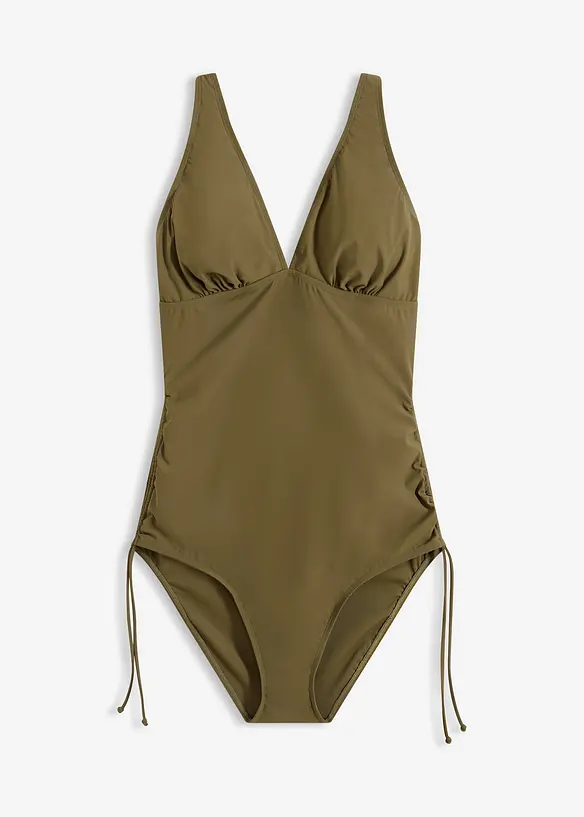 Costume intero con laccetti ed effetto modellante leggero, bonprix