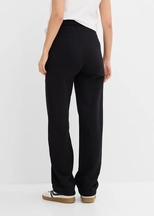 Pantaloni pr&eacute;maman in felpa con fondo regolabile in puro cotone biologico, bonprix