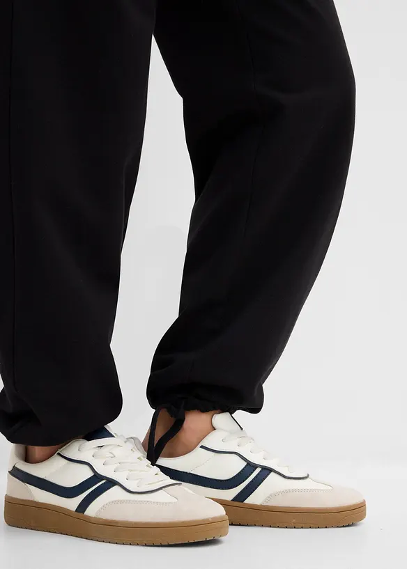 Pantaloni pr&eacute;maman in felpa con fondo regolabile in puro cotone biologico, bonprix