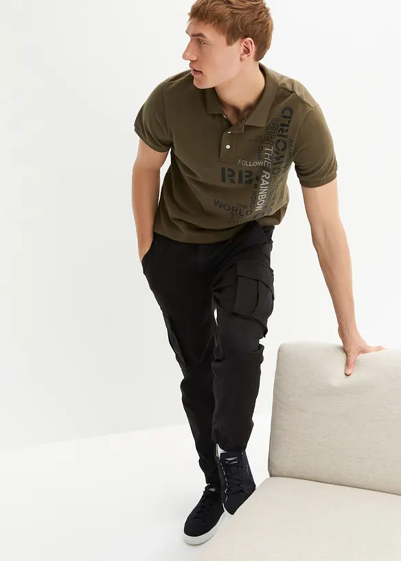 Pantaloni cargo con elastico in vita regular fit, straight, bonprix