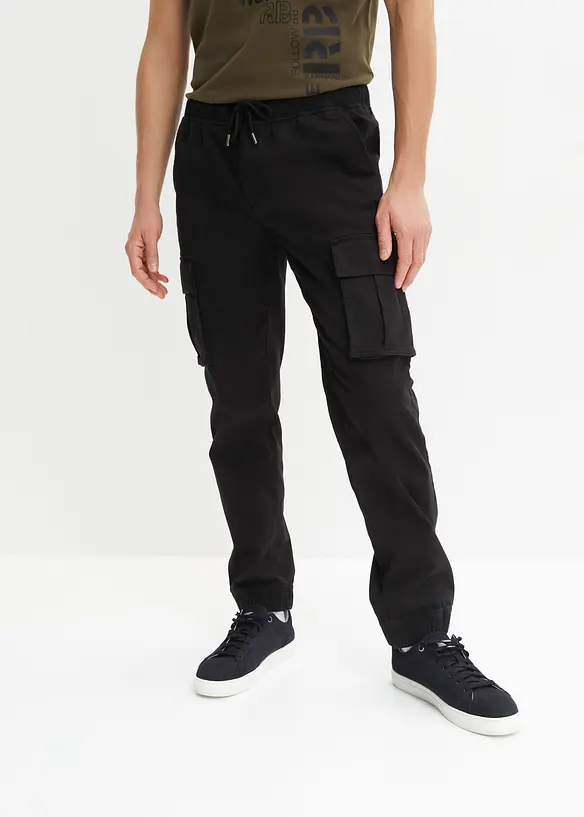 Pantaloni cargo con elastico in vita regular fit, straight, bonprix
