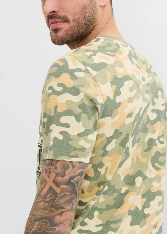 T-shirt in puro cotone biologico, slim fit, bonprix