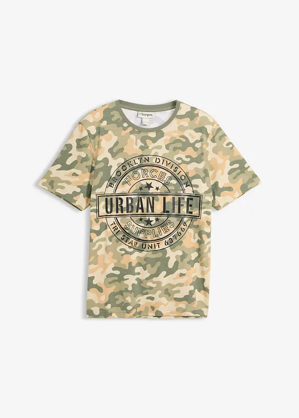 T-shirt in puro cotone biologico, slim fit, bonprix