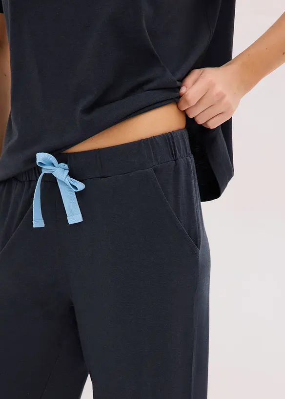 Pigiama capri in misto viscosa morbido, bonprix