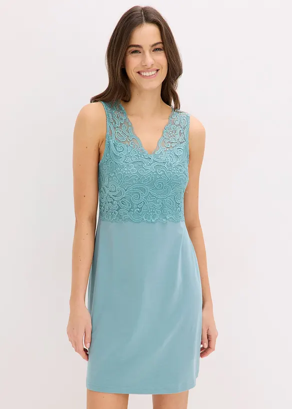 Camicia da notte con finitura in pizzo, bonprix