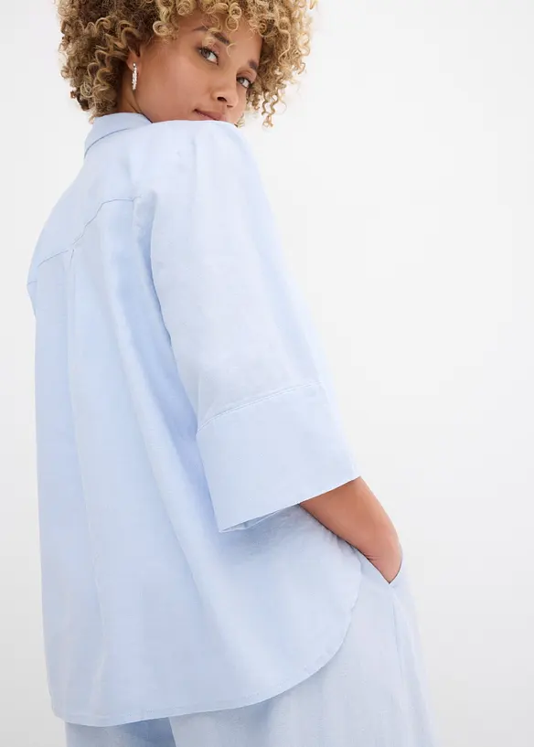 Camicia in misto lino fresco, bonprix