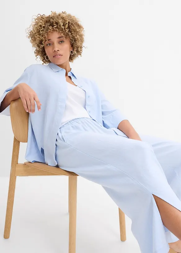 Camicia in misto lino fresco, bonprix