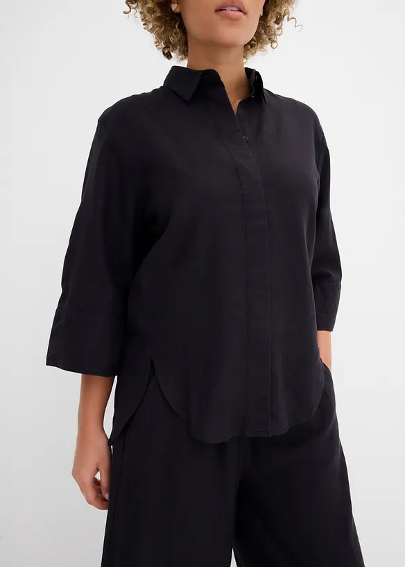 Camicia in misto lino fresco, bonprix