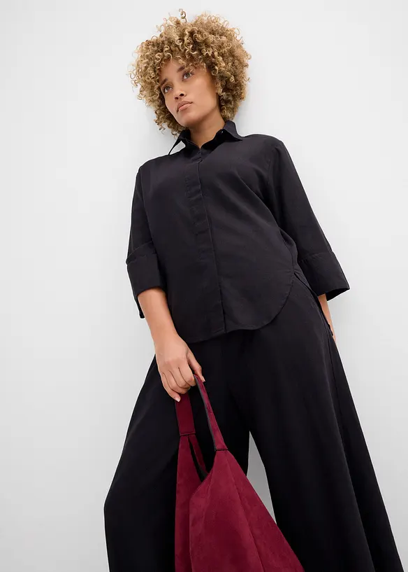 Camicia in misto lino fresco, bonprix