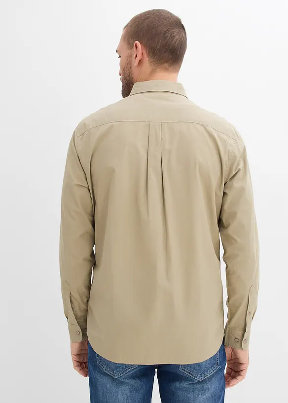 Camicia a maniche lunghe in puro cotone biologico, bonprix