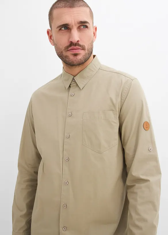 Camicia a maniche lunghe in puro cotone biologico, bonprix