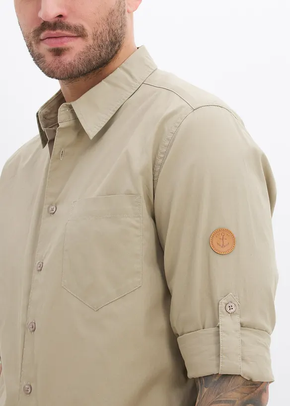 Camicia a maniche lunghe in puro cotone biologico, bonprix