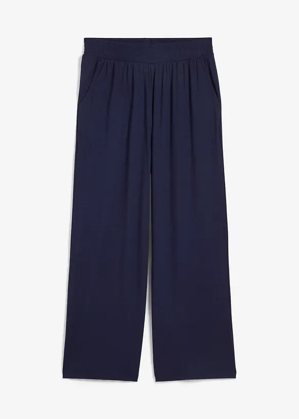 Pantaloni cropped in jersey di misto viscosa fluido, bonprix