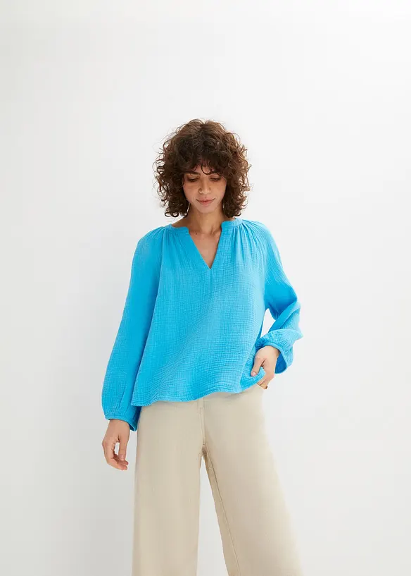 Blusa oversize in mussola, bonprix