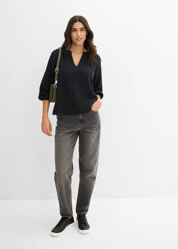 Blusa oversize in mussola, bonprix