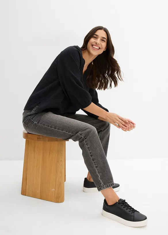 Blusa oversize in mussola, bonprix