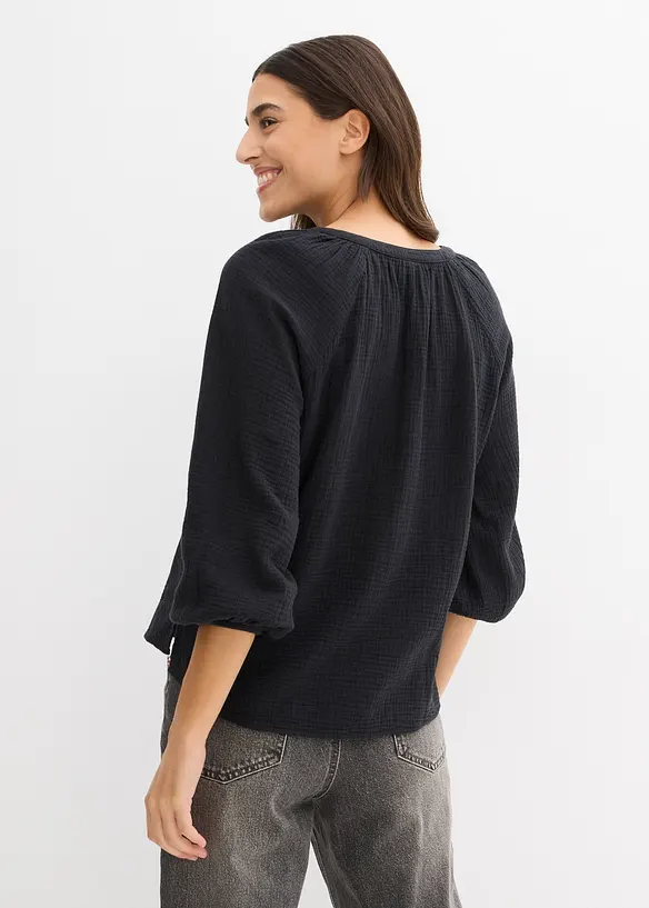 Blusa oversize in mussola, bonprix
