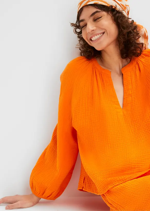 Blusa oversize in mussola, bonprix