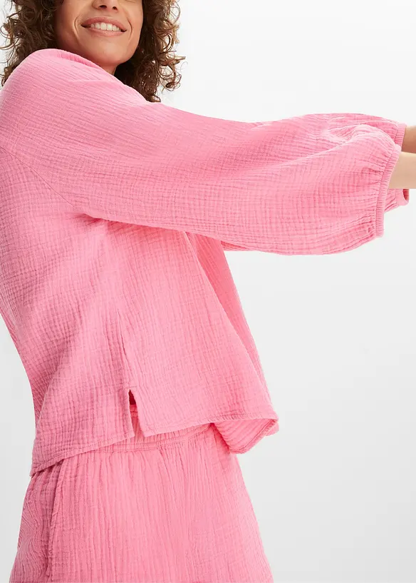 Blusa oversize in mussola, bonprix