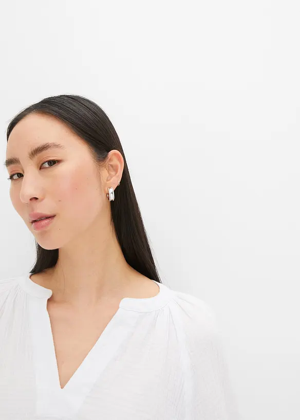 Blusa oversize in mussola, bonprix