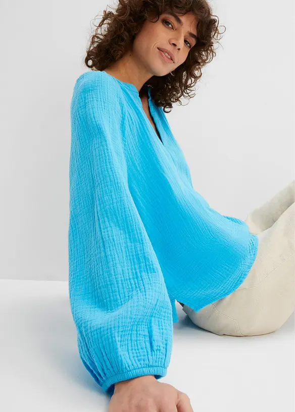 Blusa oversize in mussola, bonprix