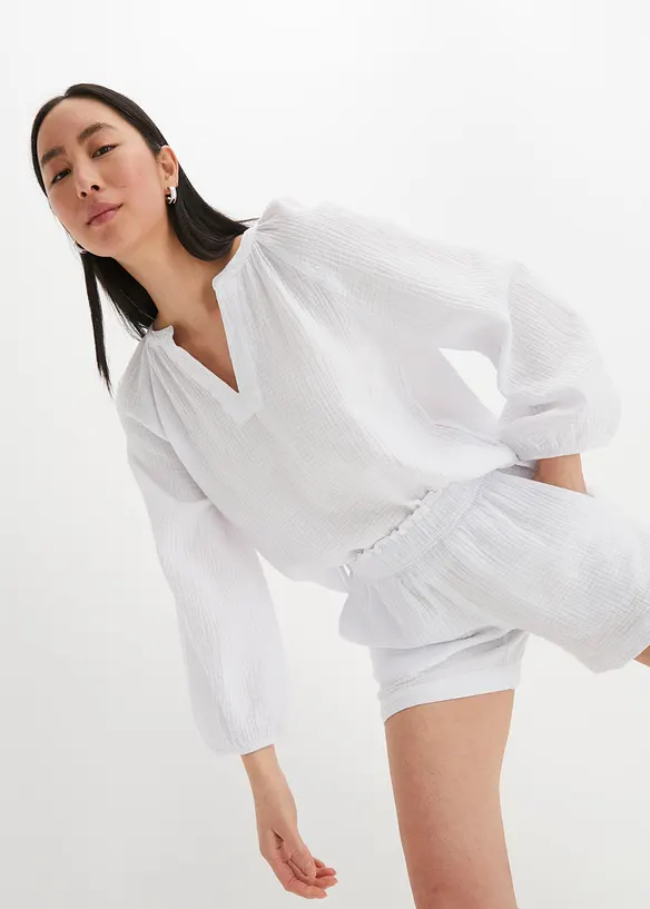 Blusa oversize in mussola, bonprix