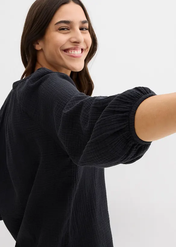 Blusa oversize in mussola, bonprix