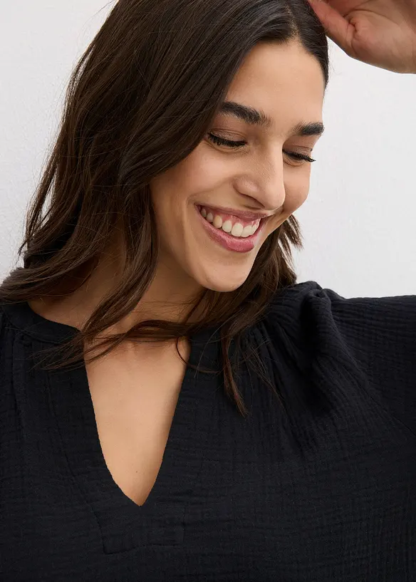 Blusa oversize in mussola, bonprix