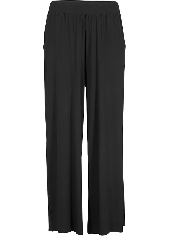 Pantaloni cropped in jersey di misto viscosa fluido, bonprix