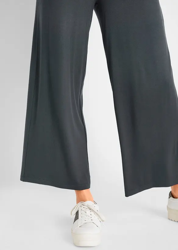Pantaloni cropped in jersey di misto viscosa fluido, bonprix
