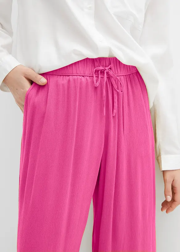 Pantaloni in viscosa con elastico in vita, bonprix