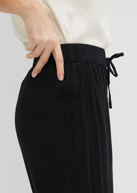 Pantaloni in viscosa con elastico in vita, bonprix