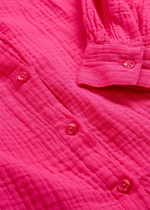 Camicia lunga in vaporosa mussola di cotone, bonprix