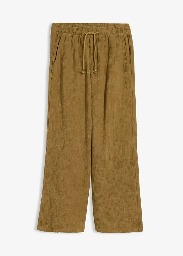 Pantaloni a palazzo in mussola leggera, bonprix