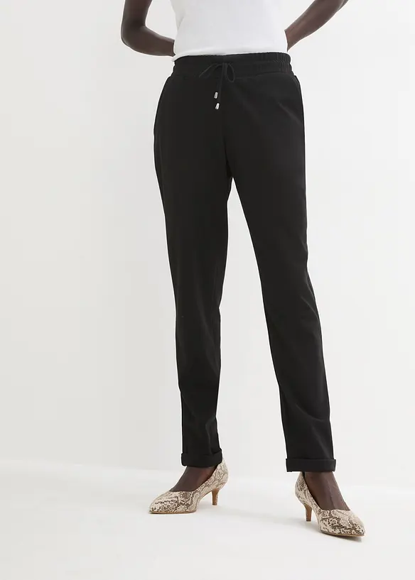 Pantaloni con elastico in vita in misto viscosa, bonprix