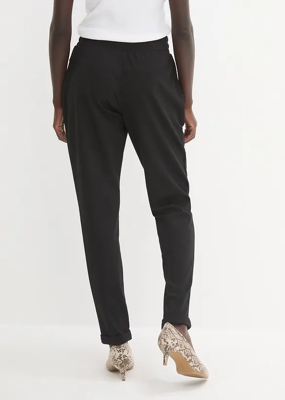 Pantaloni con elastico in vita in misto viscosa, bonprix