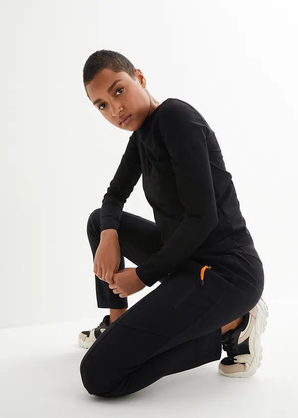 Pantaloni con elastico in vita in morbido punto di Roma, bonprix