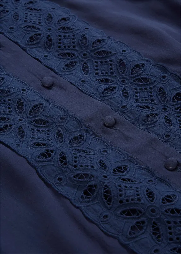 Camicetta con pizzo in misto viscosa morbido, bonprix