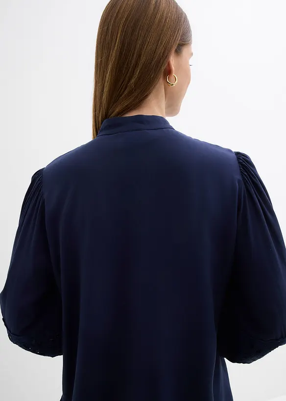 Camicetta con pizzo in misto viscosa morbido, bonprix