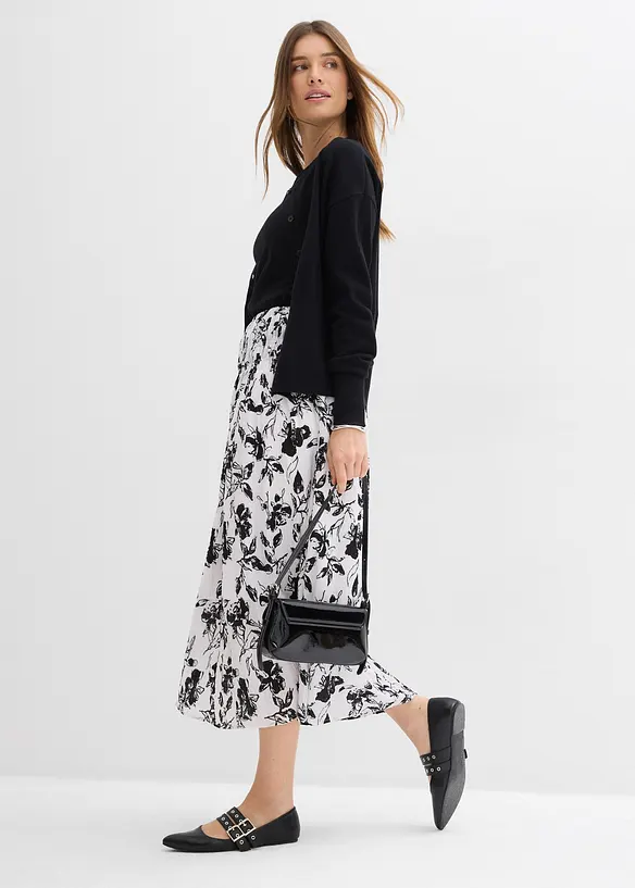 Gonna midi in viscosa morbida, bonprix