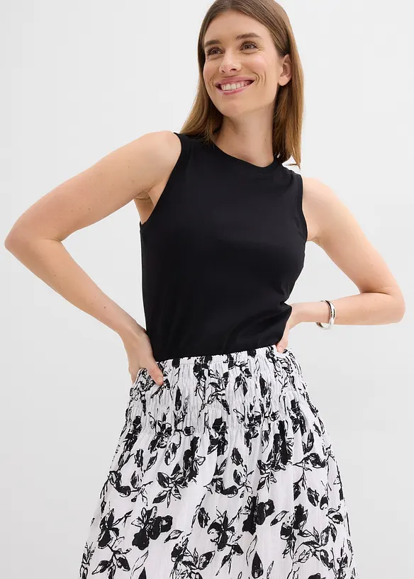 Gonna midi in viscosa morbida, bonprix