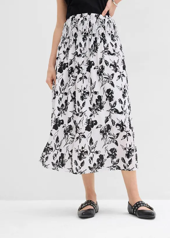 Gonna midi in viscosa morbida, bonprix