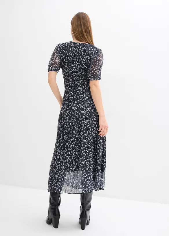 Abito in jersey e mesh fine, bonprix