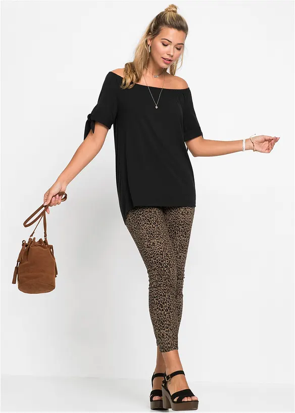 Maglia con spalle scoperte e laccetti, bonprix