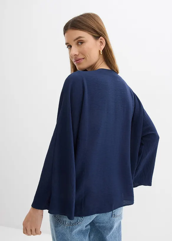 Blusa in cotone con maniche ampie, bonprix