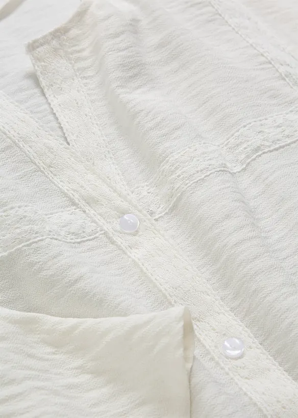 Blusa in cotone con maniche ampie, bonprix